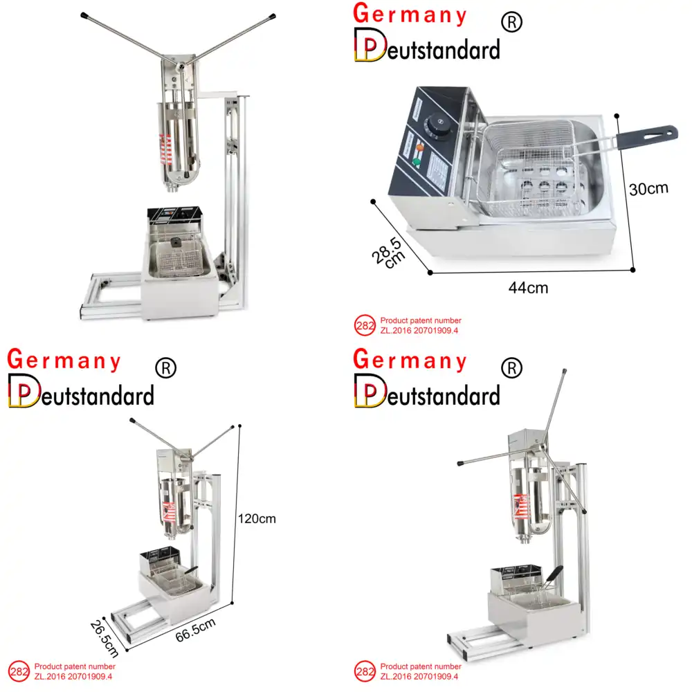 Electric Churro Maker Machine - 6L Stainless Steel Electric Deep Fryer