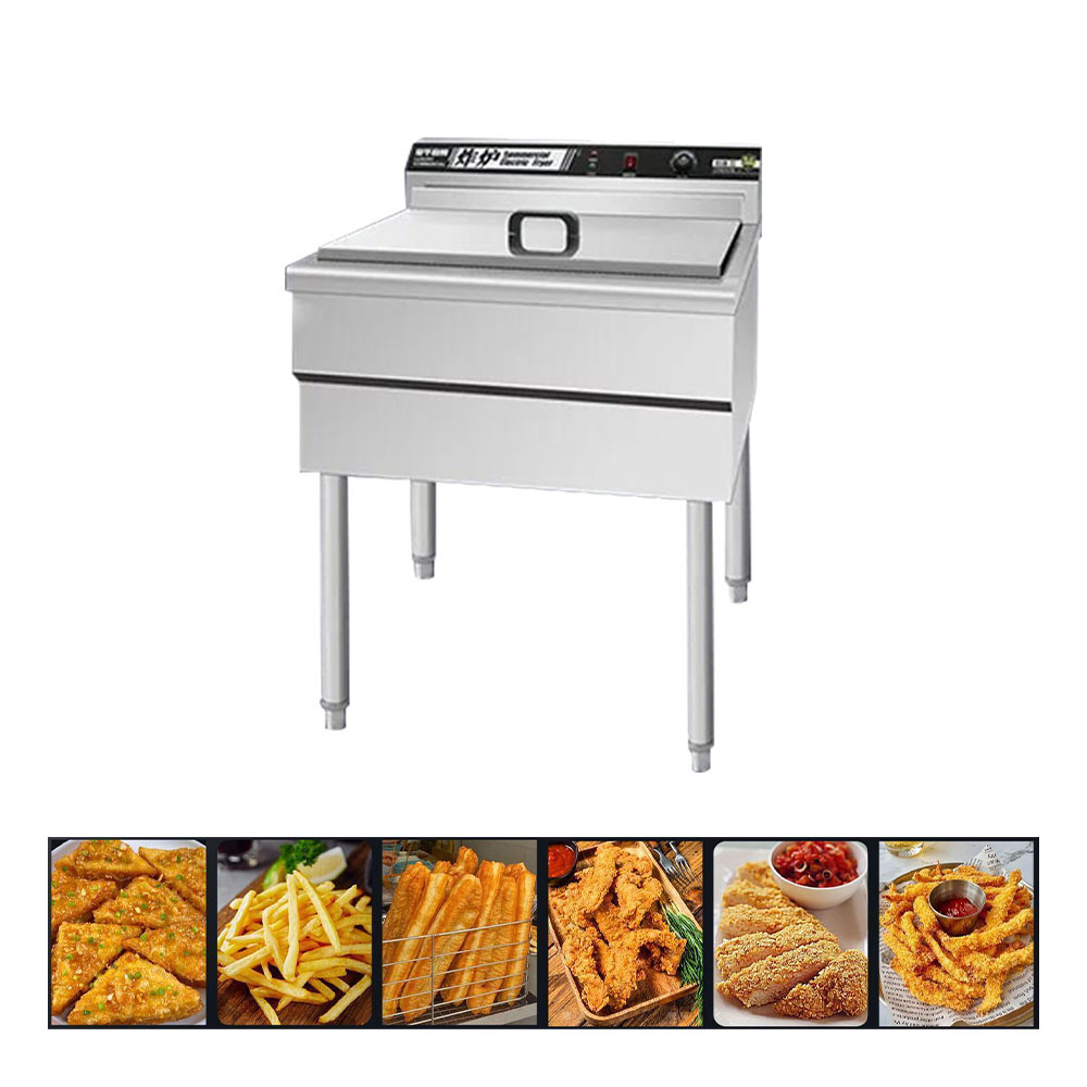 Countertop Deep Fryer With Timer - Large Commercial Stainless Steel Electric Countertop
