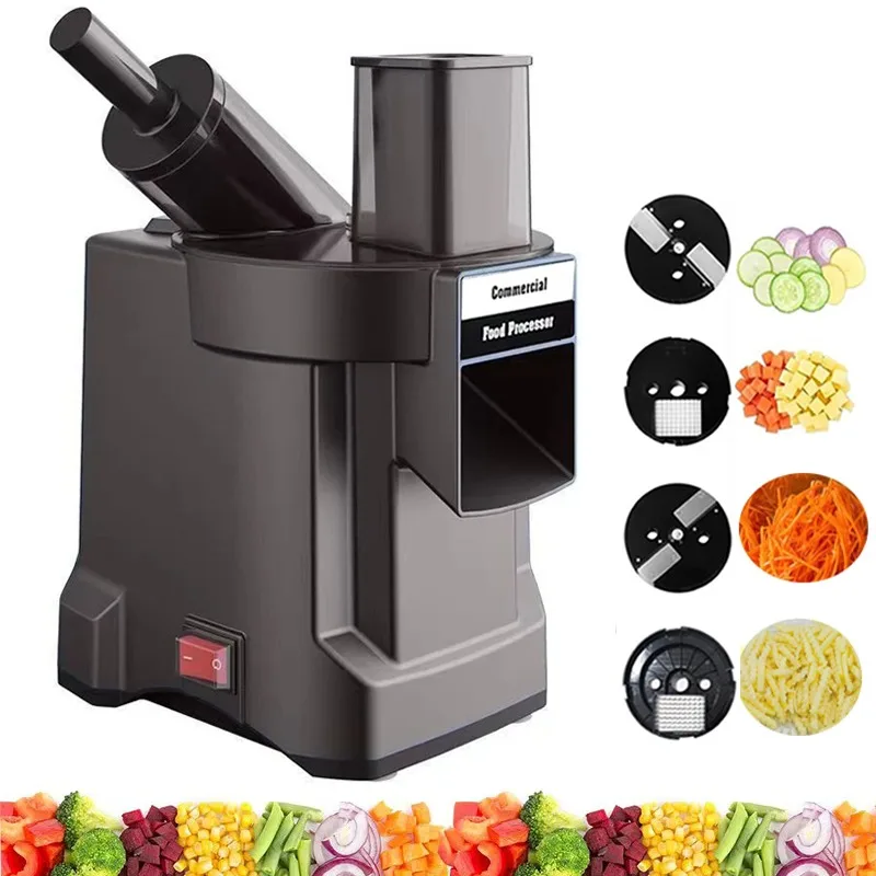 Commercial Potato Peeler Machine - 220V Vegetable Chopper Multifunctional Electric Cutting