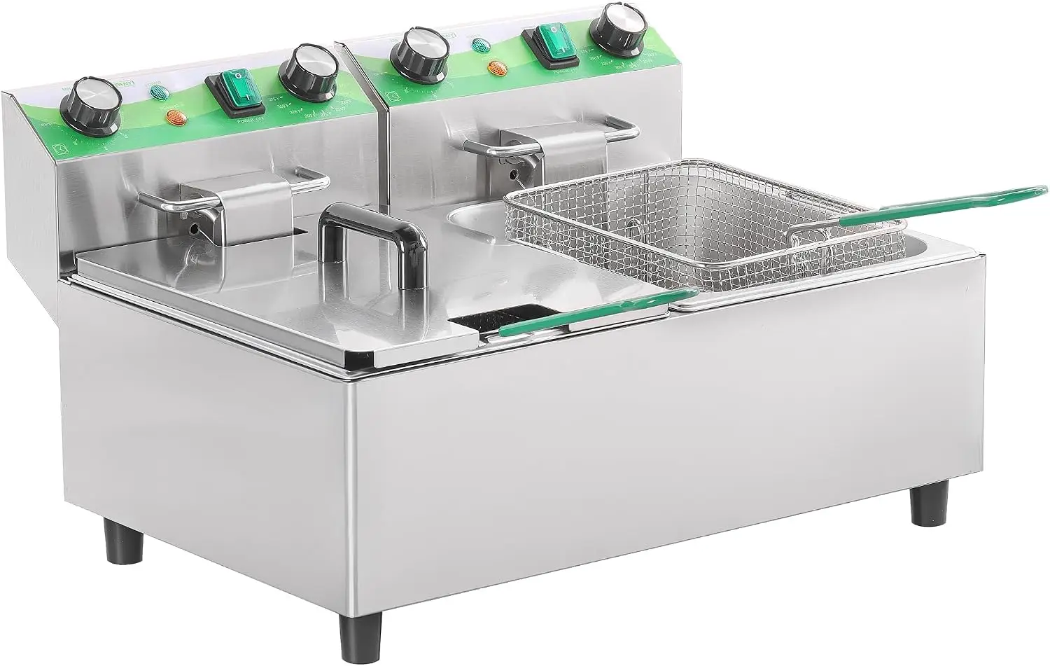 Countertop Deep Fryer With Timer - ^20L/21.2QT Commercial Deep Fryer with Timer