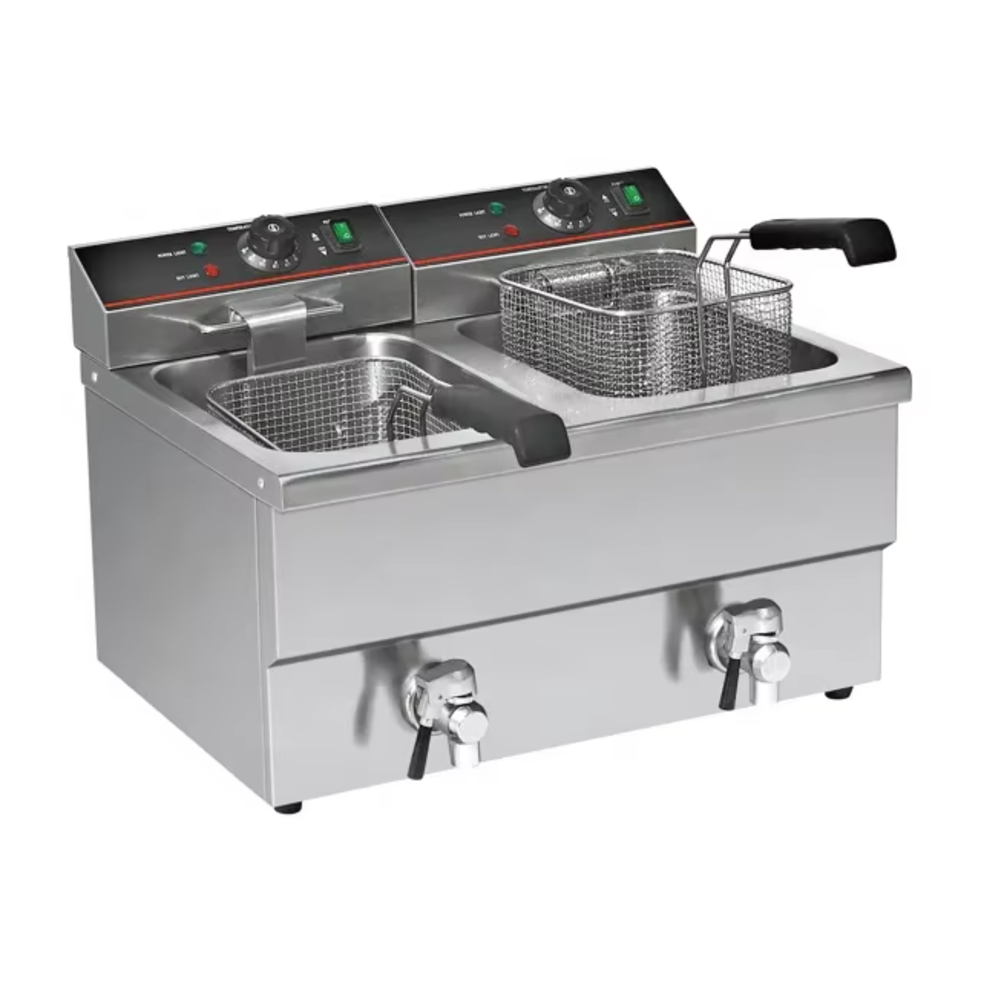 Commercial Deep Fryer Double Tank 12L - Hot Sales Price Stainless Steel Deep