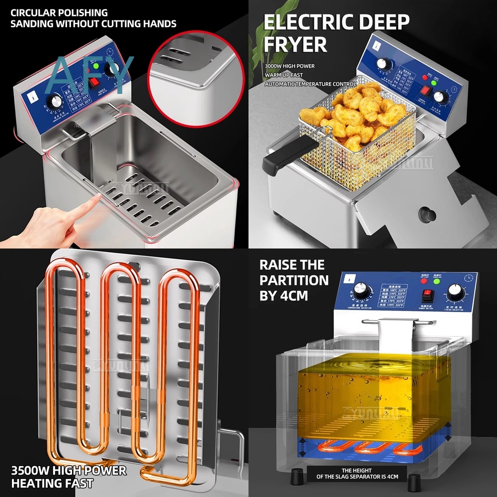 Electric Fryer Commercial 20L - Double Cylinder Electric Fryer 20L for