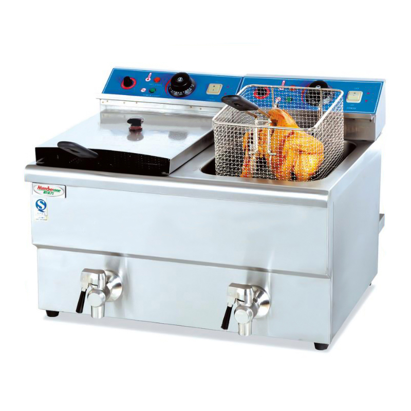 Commercial Deep Fryer Double Tank 12L - Double-tank Electric Deep Fryer Friteuse A