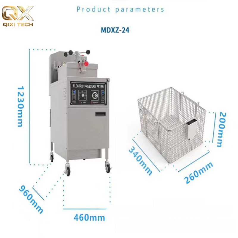 Pressure Fryer Commercial Chicken - Dual‑Heat Source American‑Style Commercial Pressure Fryer