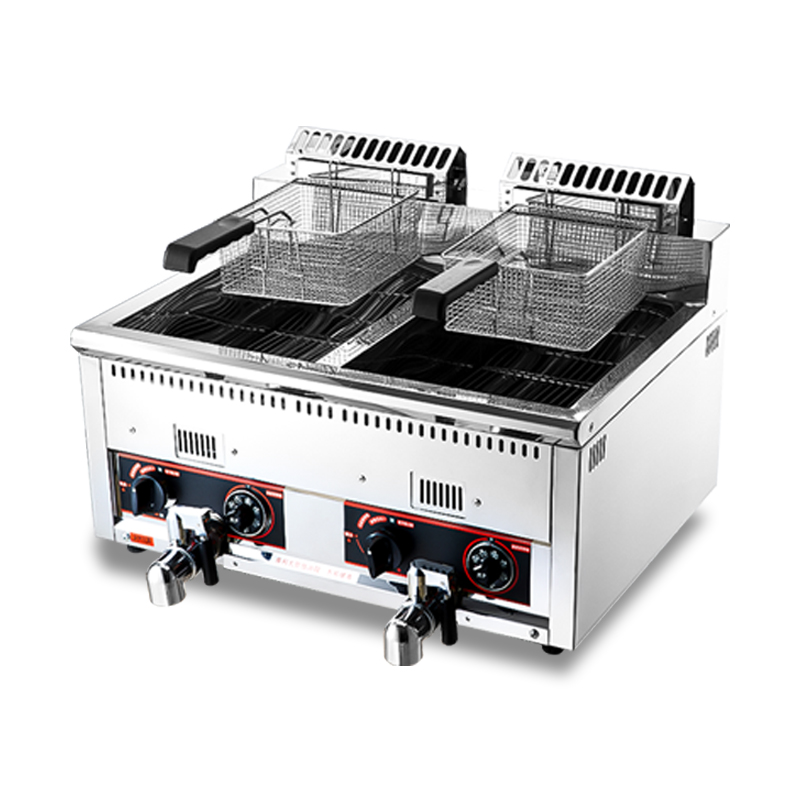 Commercial Gas Deep Fryer Propane - Kitchen Professional Fryer Double Tank Gas