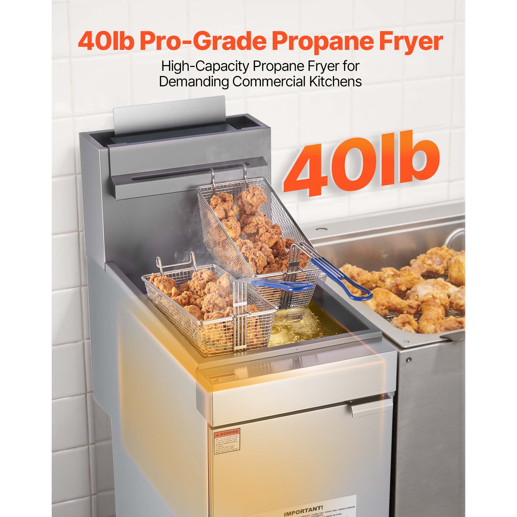 Commercial Deep Fryer, 3-Burne - Commercial Gas Deep Fryer Propane review and price