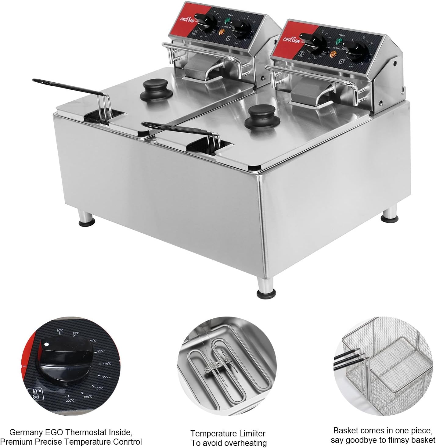 For CF-30  16L Electric Deep F - Countertop Deep Fryer With Timer review and price