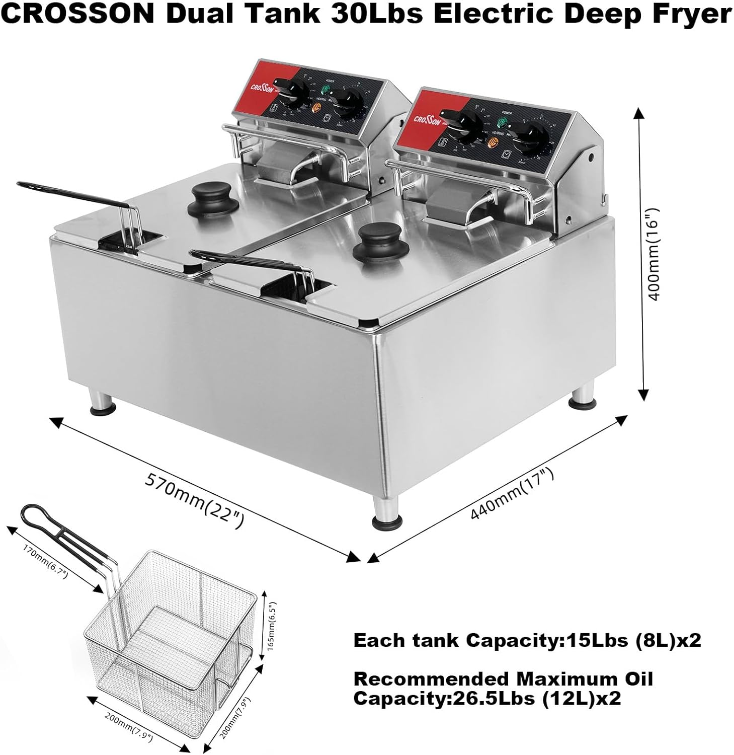 For CF-30  16L Electric Deep F - Countertop Deep Fryer With Timer review and price