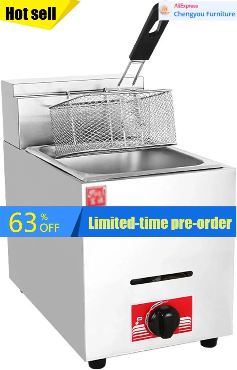 Commercial Gas Fryer Tabletop  - Commercial Gas Deep Fryer Propane review and price