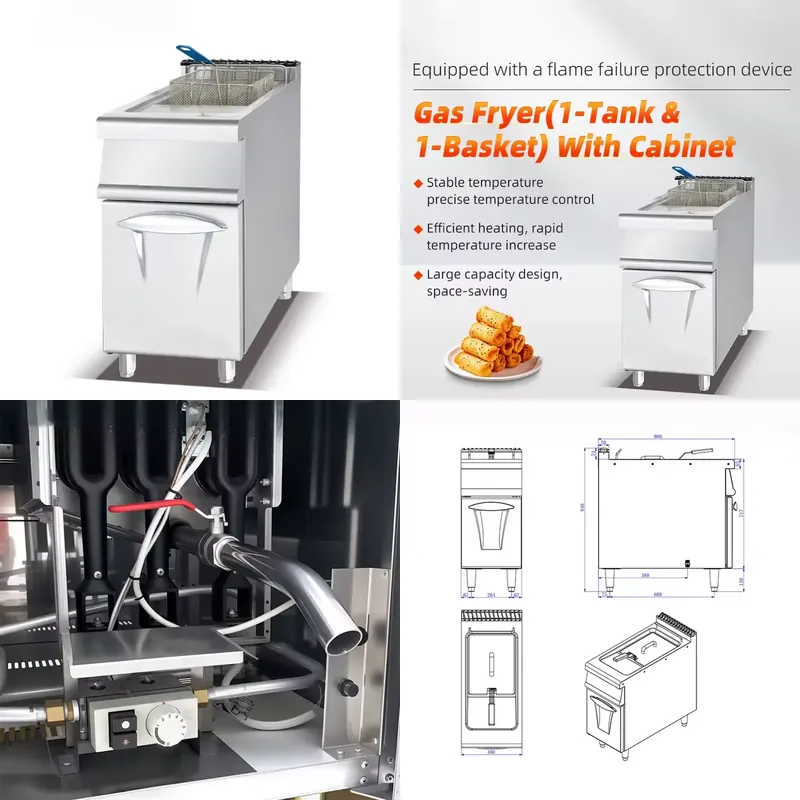 Commercial Gas Deep Fryer 1 Ta - Commercial Gas Deep Fryer Propane review and price