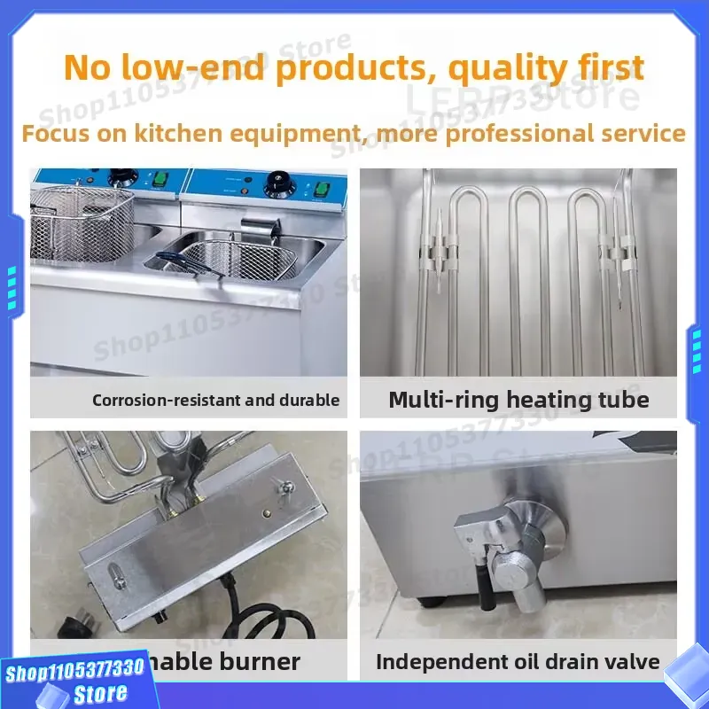 Electric Deep Fryer 12L Double - Commercial Deep Fryer Double Tank 12L review and price