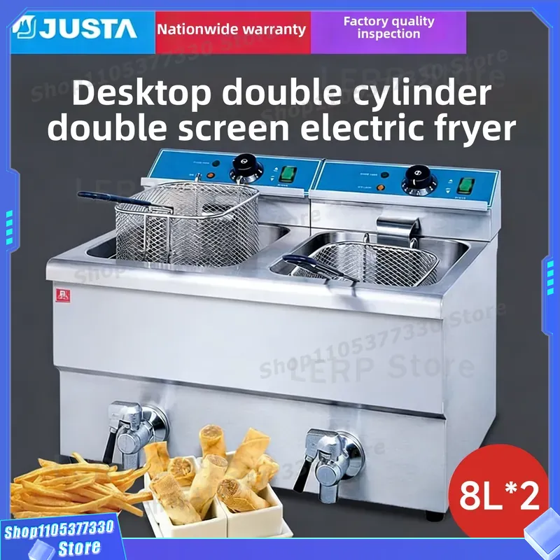 Electric Deep Fryer 12L Double - Commercial Deep Fryer Double Tank 12L review and price