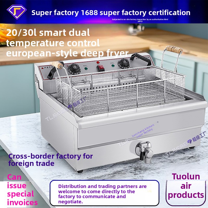 Tuolun Commercial Double Cylin - Electric Fryer Commercial 20L review and price