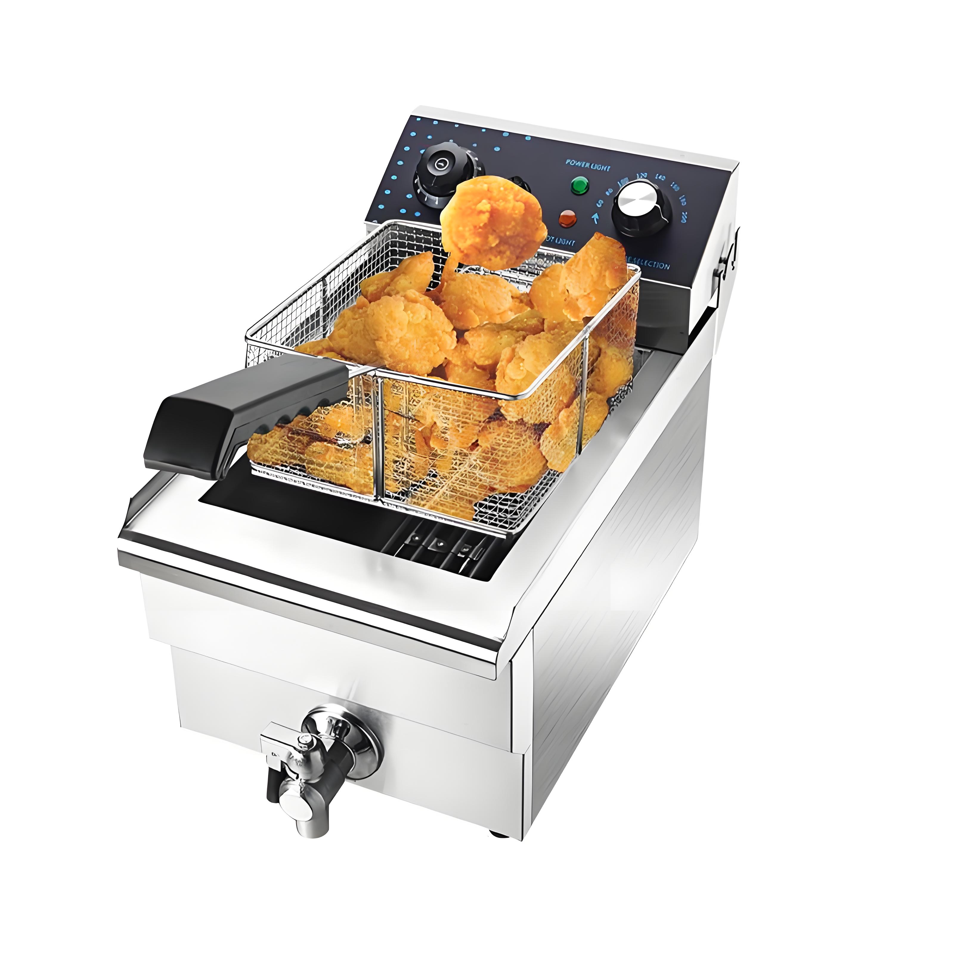 220V 10L Stainless Steel Elect - Countertop Deep Fryer With Timer review and price