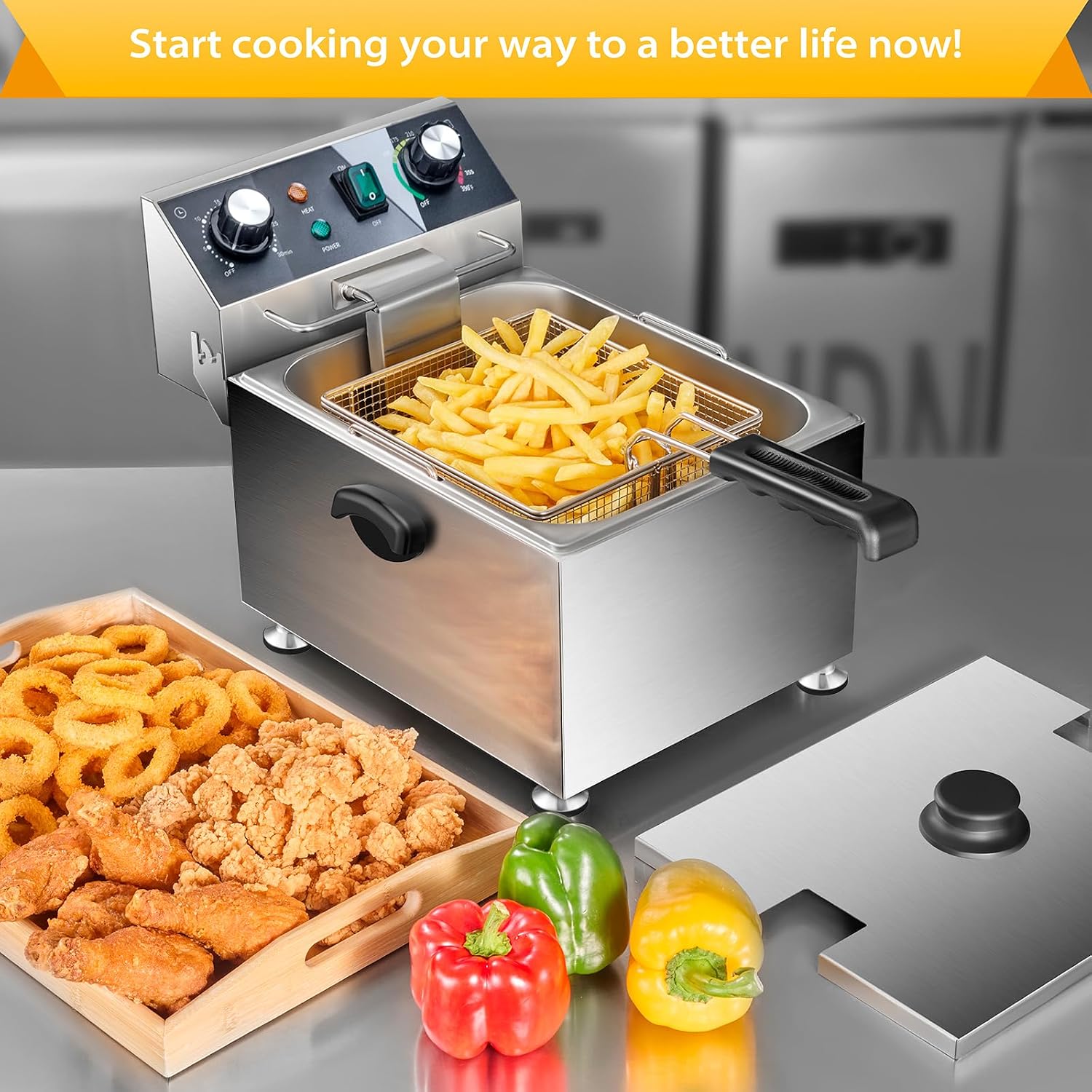 ^Electric Deep Fryer - 13L 13. - Fryer Basket Commercial Stainless review and price