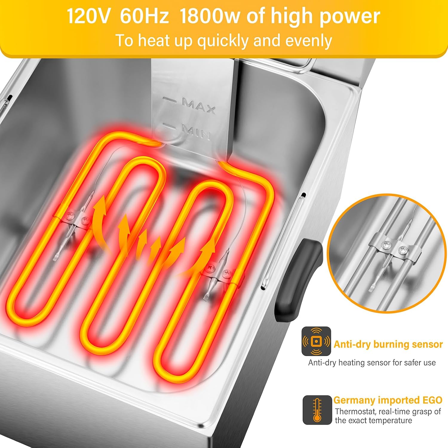 ^Electric Deep Fryer - 13L 13. - Fryer Basket Commercial Stainless review and price