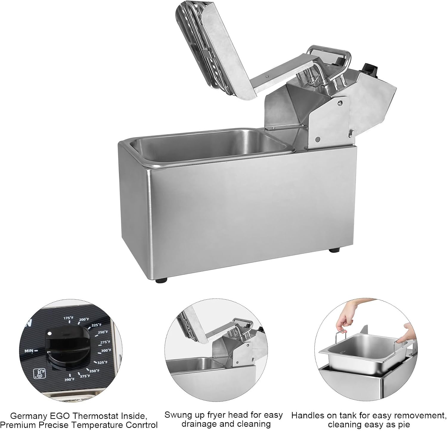 ^10Lbs Electric Countertop Dee - Countertop Deep Fryer With Timer review and price