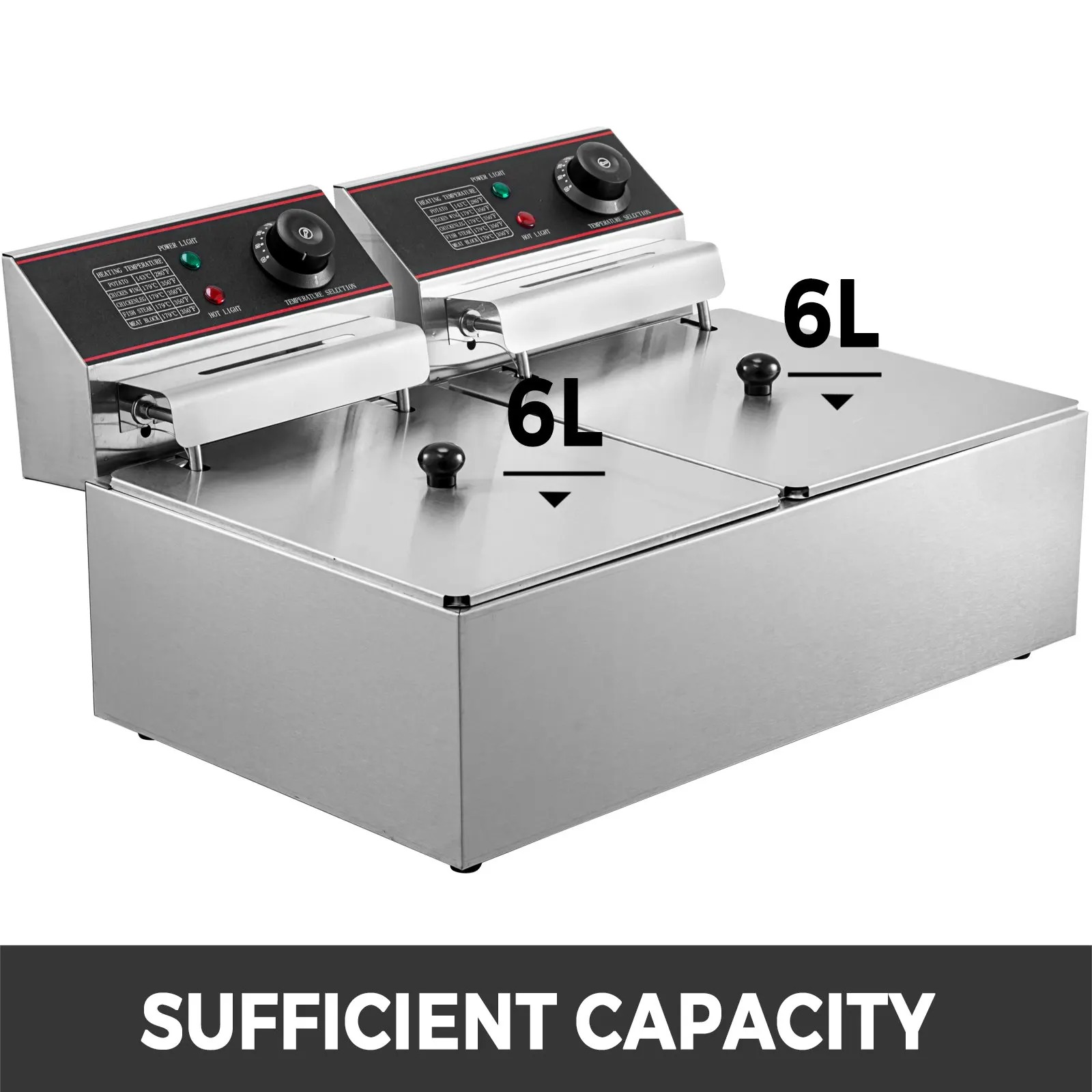 Electric Deep Fryers Dual Tank - Commercial French Fry Cutter review and price