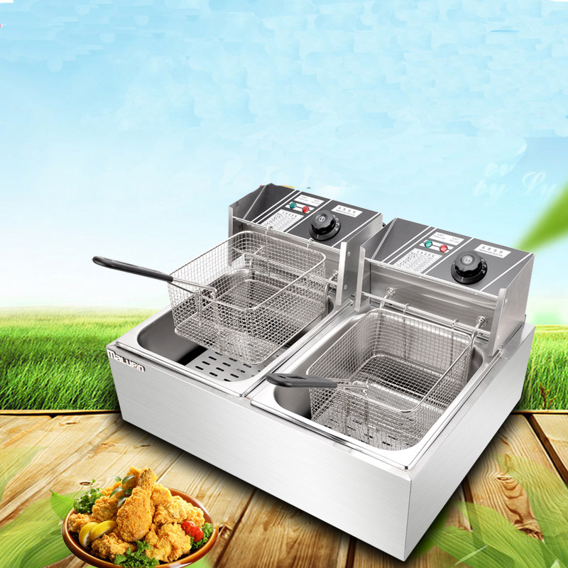 2 Tanks Deep Fryer with Basket - Fryer Basket Commercial Stainless review and price