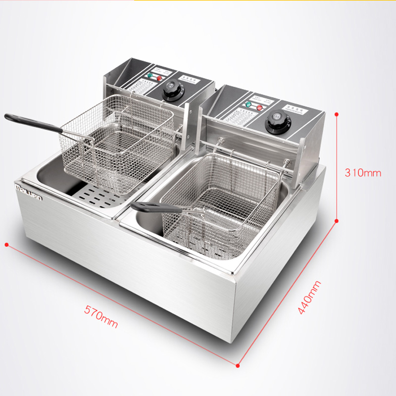 2 Tanks Deep Fryer with Basket - Fryer Basket Commercial Stainless review and price