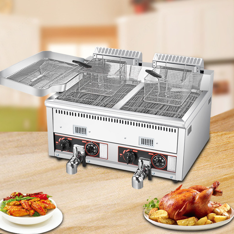 12L+12L Hot Selling Potato Chi - Commercial Gas Deep Fryer Propane review and price