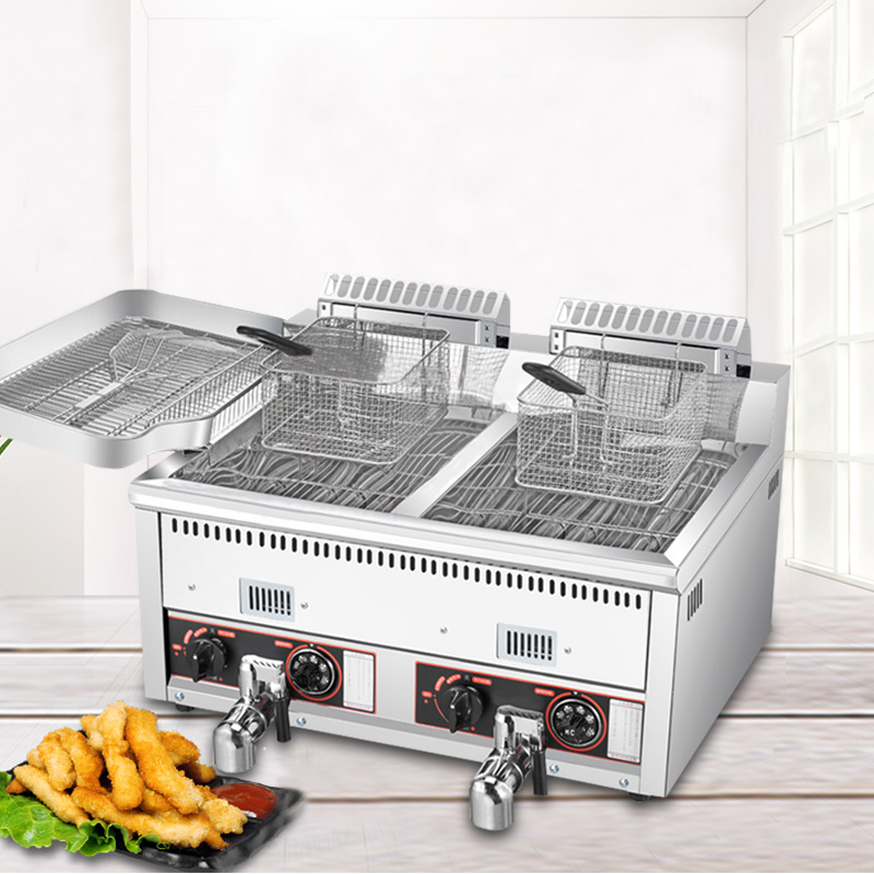 12L+12L Hot Selling Potato Chi - Commercial Gas Deep Fryer Propane review and price