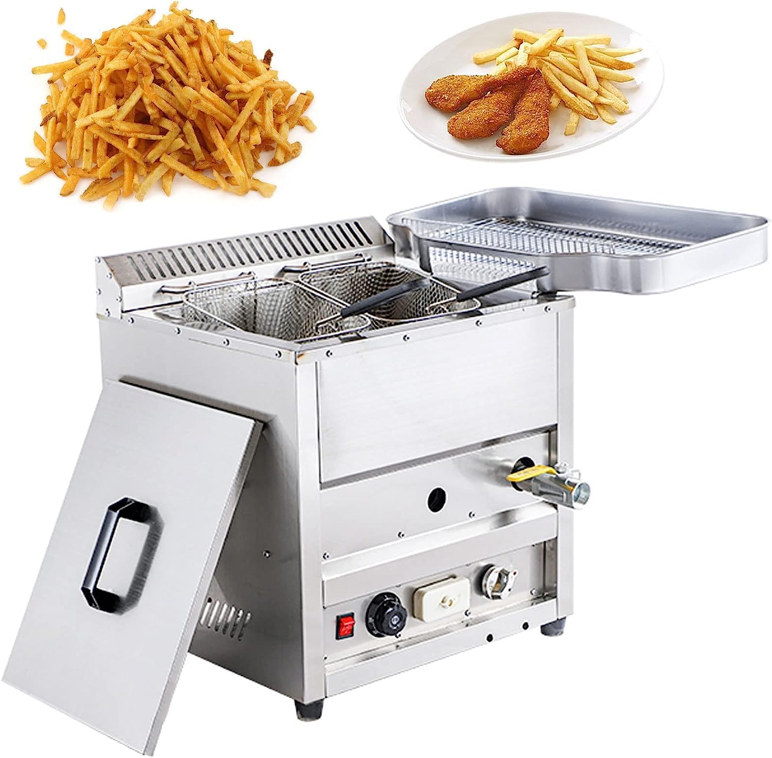 Commercial Gas Deep Fryer,Coun - Commercial Gas Deep Fryer Propane review and price