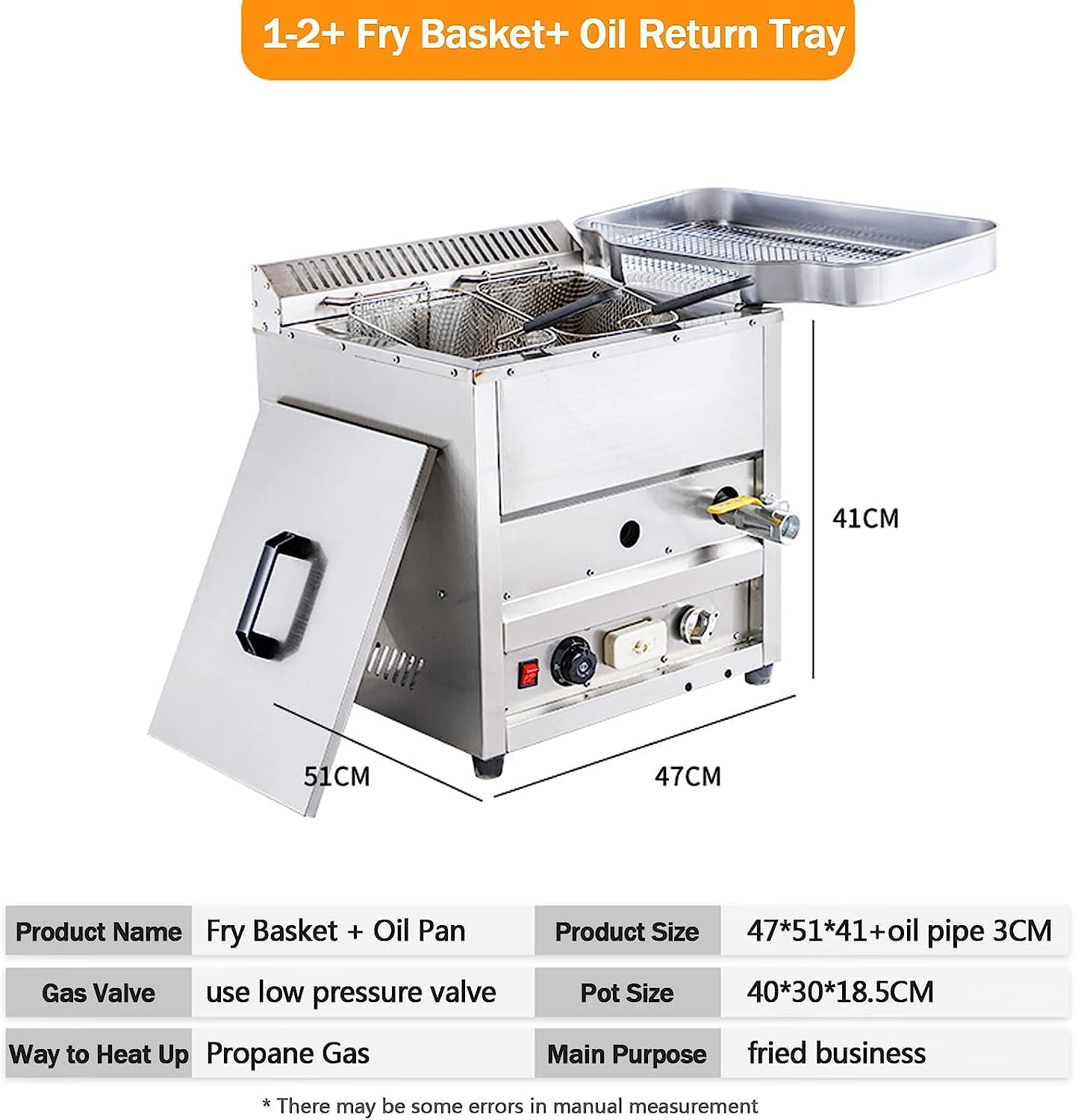 Commercial Gas Deep Fryer,Coun - Commercial Gas Deep Fryer Propane review and price
