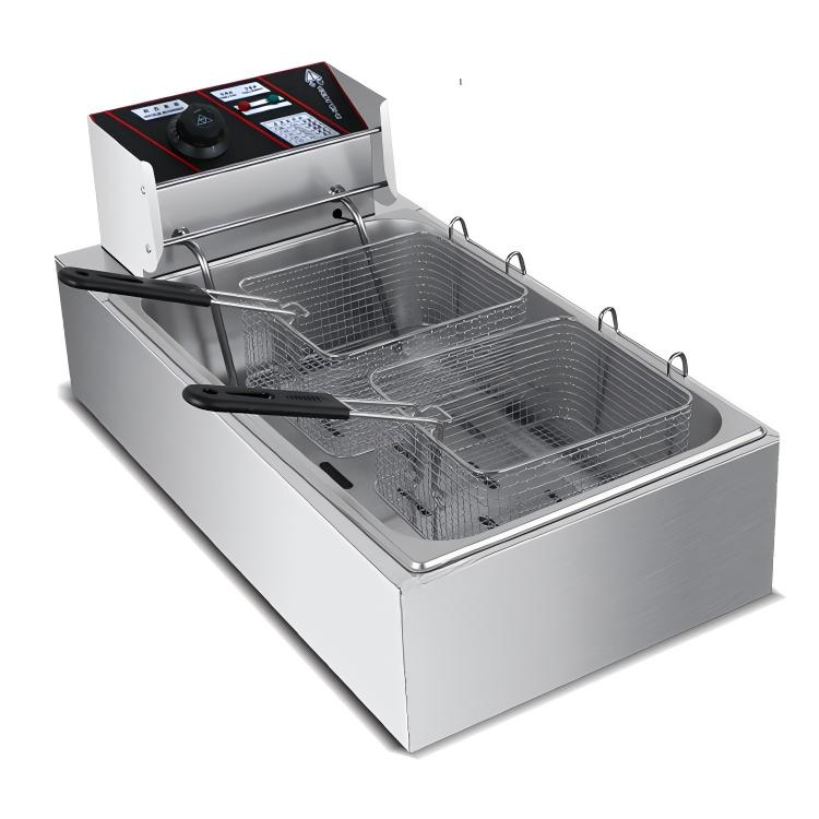 Heavy Duty Electric Fryer 12L  - Commercial Deep Fryer Double Tank 12L review and price