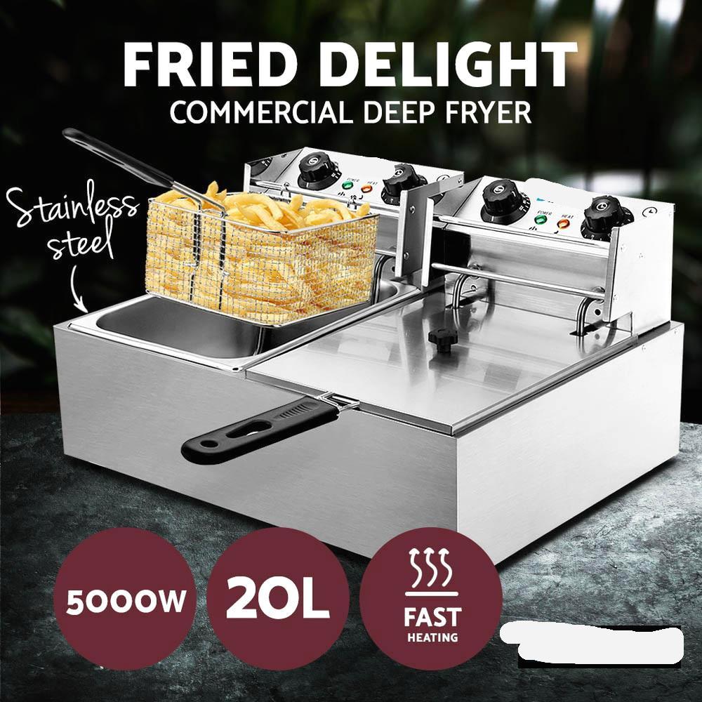 &For 20L Electric Commercial D - Fryer Basket Commercial Stainless review and price