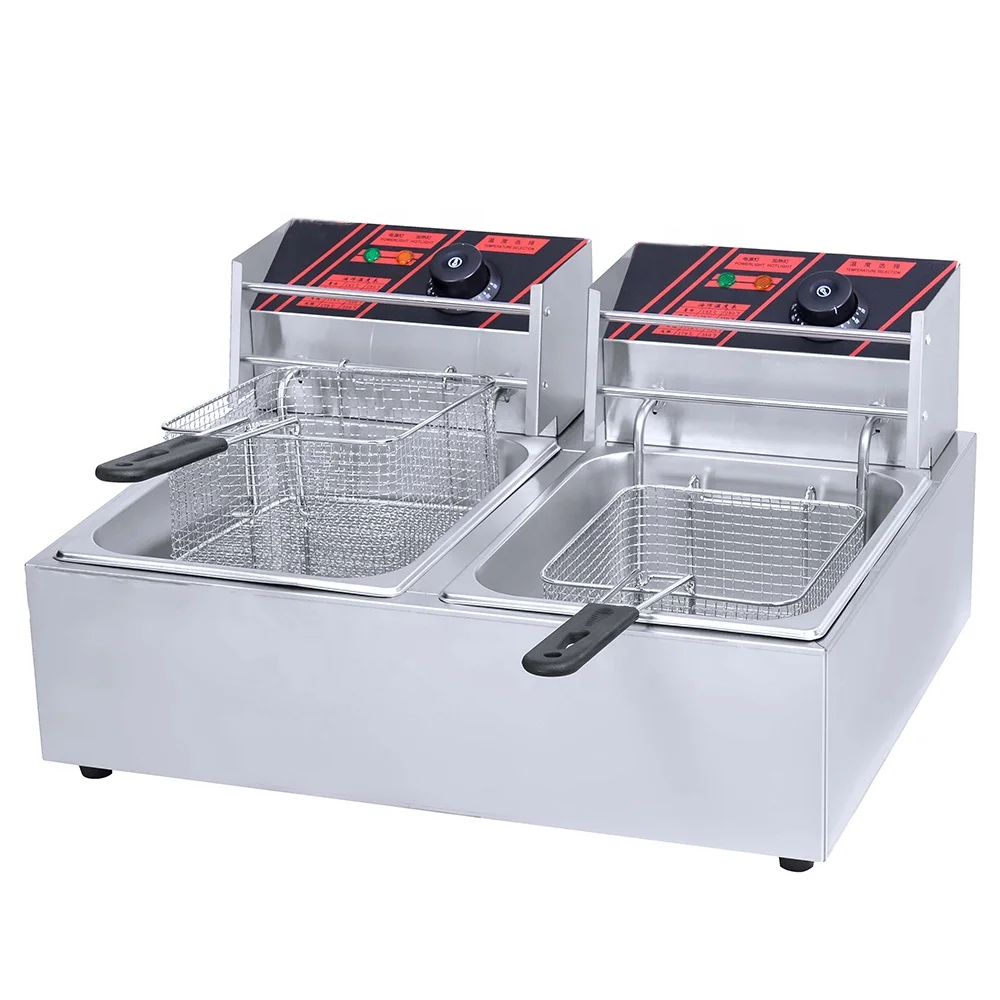 Double Tank Deep Fryer Machine - Fryer Basket Commercial Stainless review and price