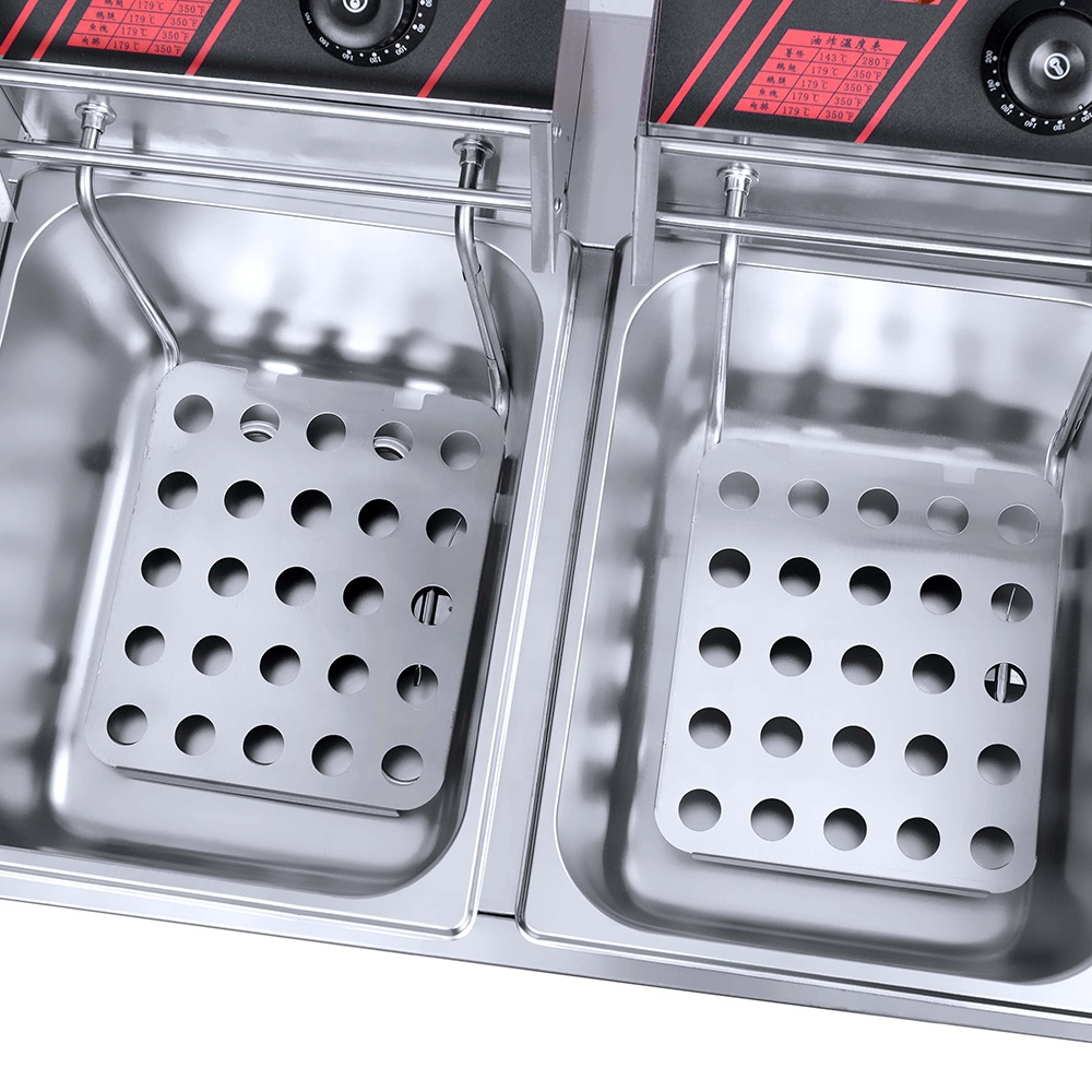 Double Tank Deep Fryer Machine - Fryer Basket Commercial Stainless review and price
