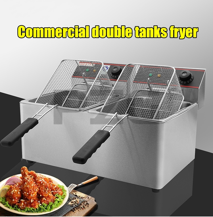 11L+11L Commercial Stainless S - Countertop Deep Fryer With Timer review and price