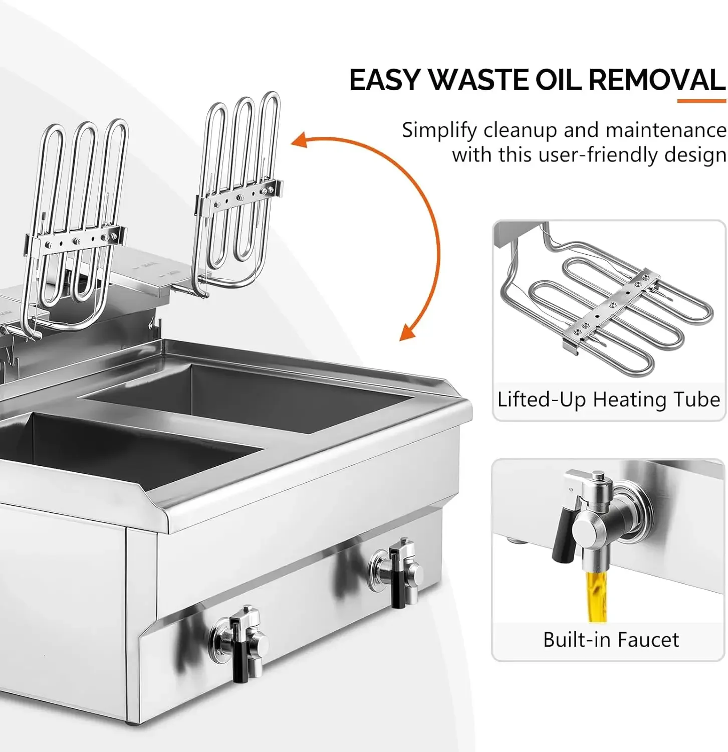 Electric Deep Fryer Dual Tank  - Countertop Deep Fryer With Timer review and price