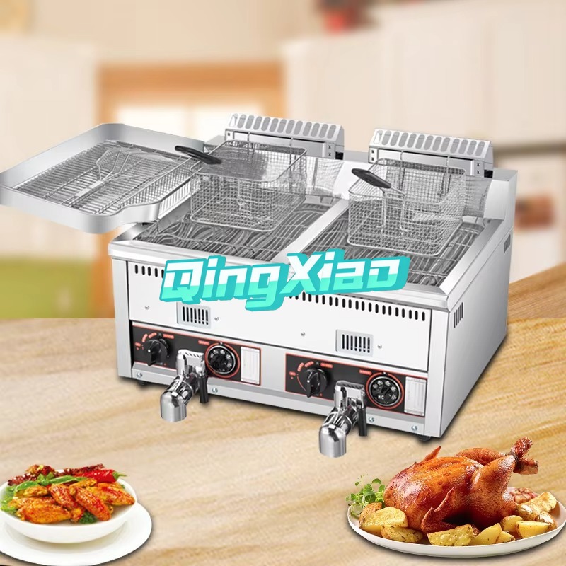12L+12L Hot Selling Potato Chi - Commercial Gas Deep Fryer Propane review and price