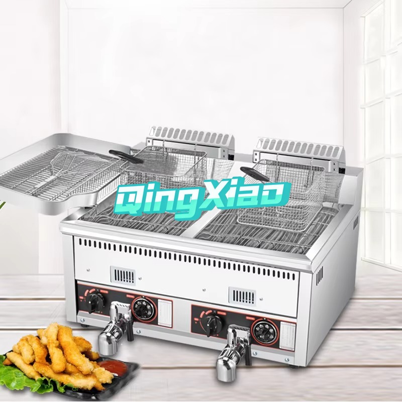 12L+12L Hot Selling Potato Chi - Commercial Gas Deep Fryer Propane review and price