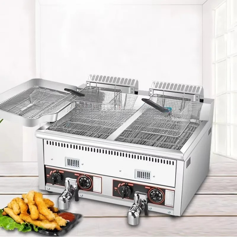 12L+12L Hot Selling Potato Chi - Commercial Gas Deep Fryer Propane review and price