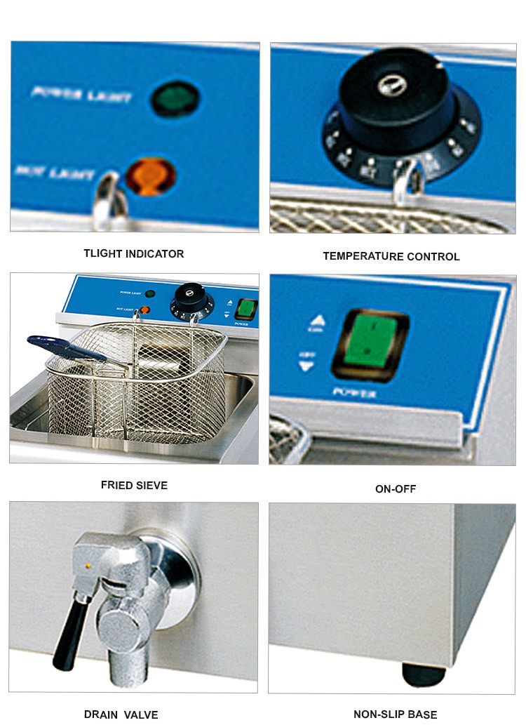 Hot Selling Industrial Double  - Commercial Deep Fryer Double Tank 12L review and price