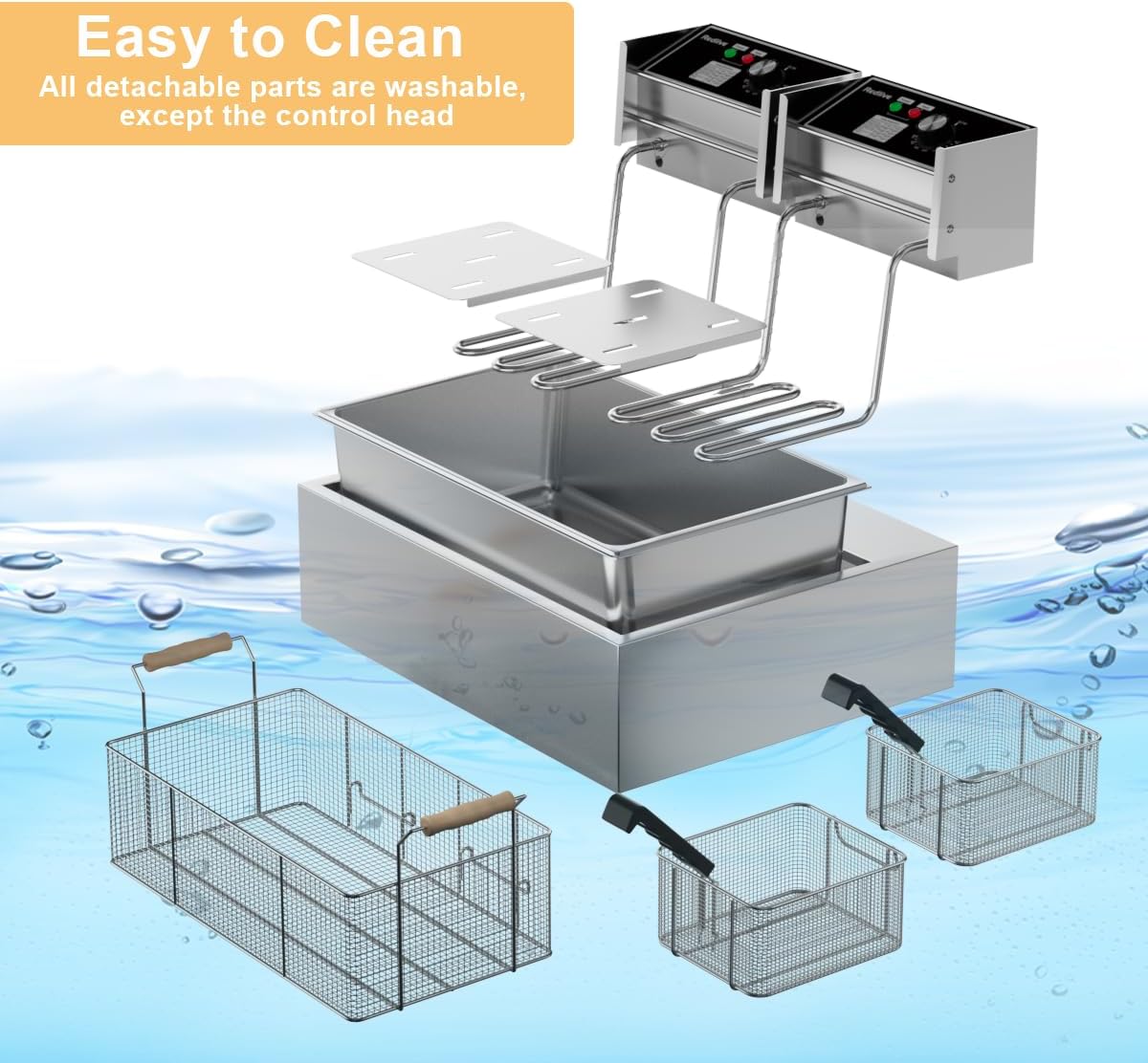 ^Commercial 22.6L/24QT Stainle - Fryer Basket Commercial Stainless review and price