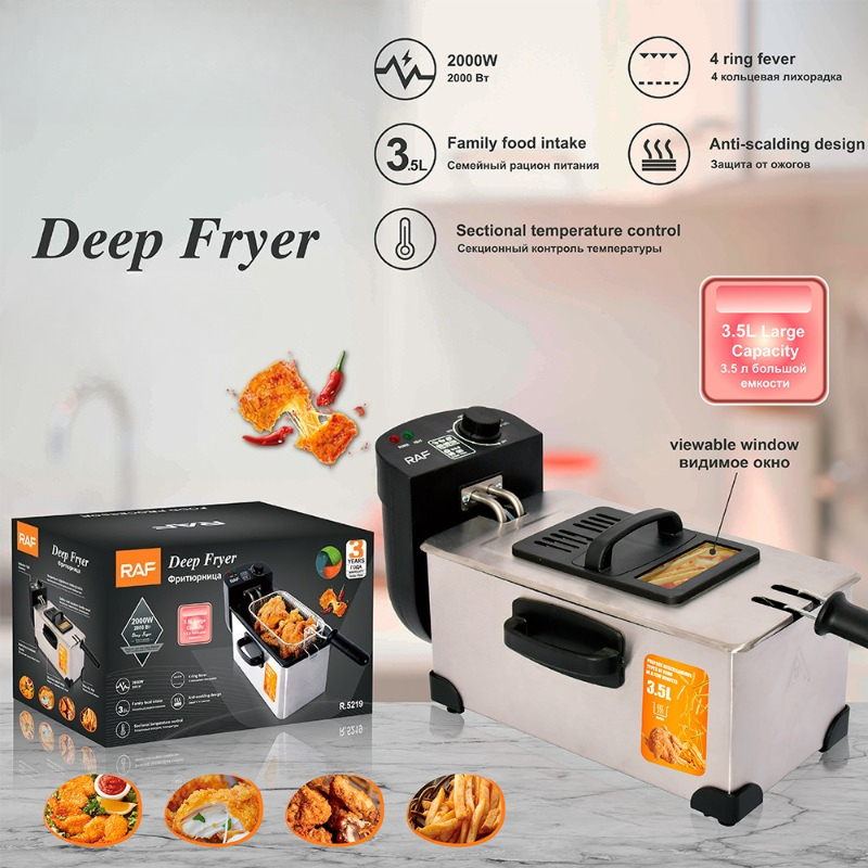 EU/UK Electric Deep Fryers 200 - Countertop Deep Fryer With Timer review and price