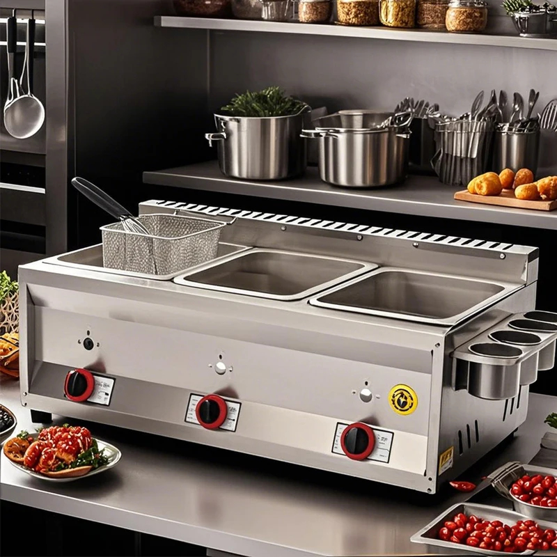 Three 8L Gas Chicken Wing Deep - Commercial Gas Deep Fryer Propane review and price