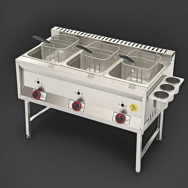 Three 8L Gas Chicken Wing Deep - Commercial Gas Deep Fryer Propane review and price
