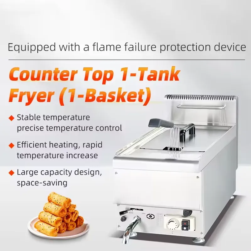 Commercial Desktop Gas Fryer 1 - Commercial Gas Deep Fryer Propane review and price