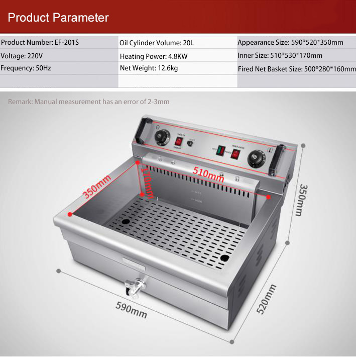 20L Electric Fryer Commercial  - Electric Fryer Commercial 20L review and price