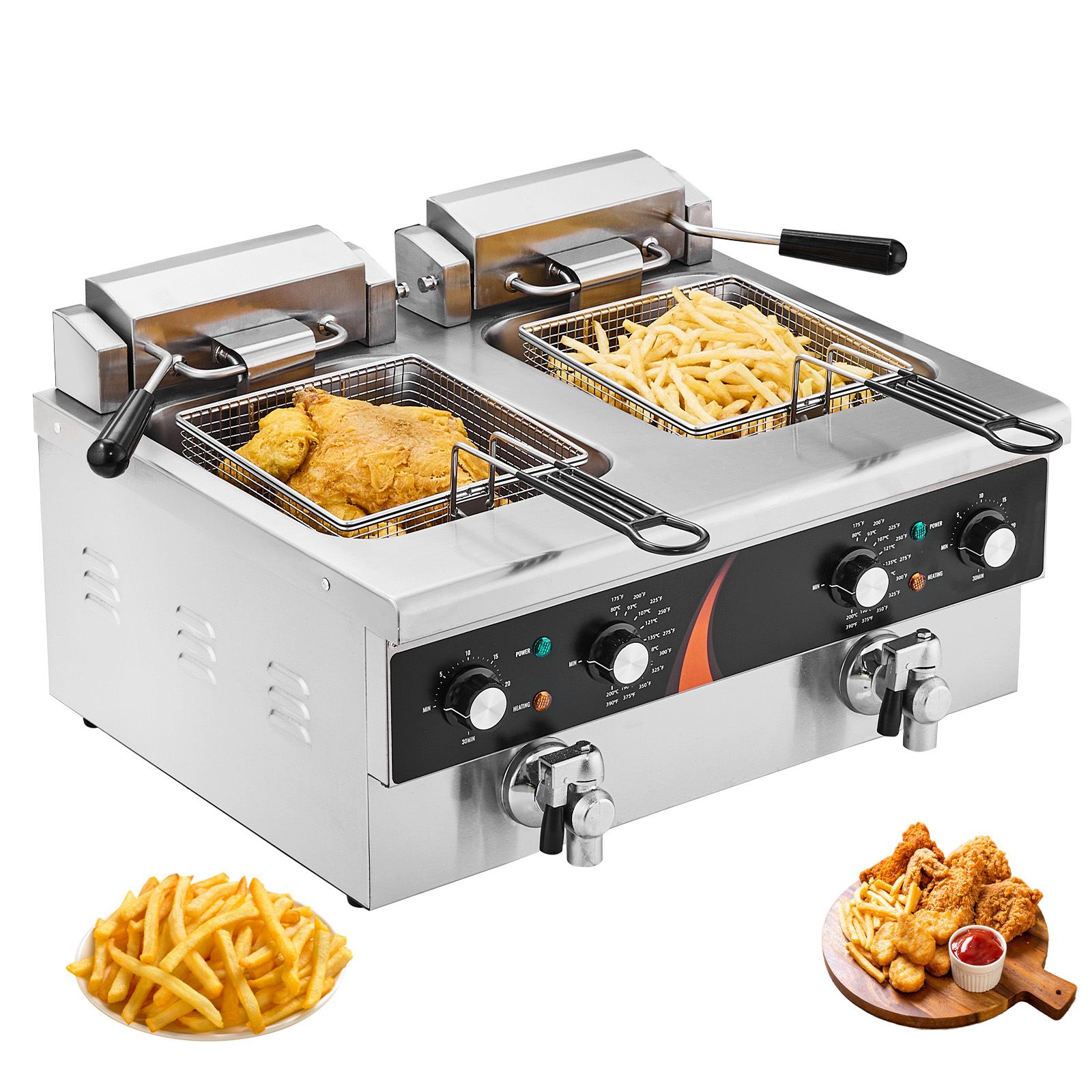 Commercial Deep Fryer 3500W, D - Fryer Basket Commercial Stainless review and price