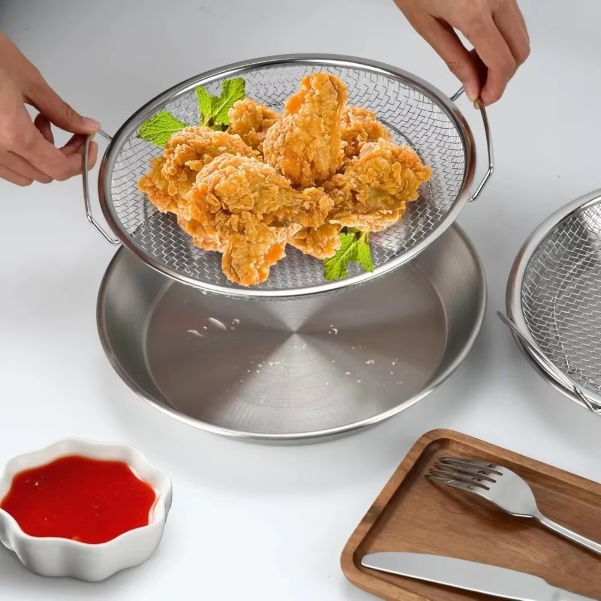 1 Pc Air Fryer Stainless Steel - Fryer Oil Filtration Machine review and price