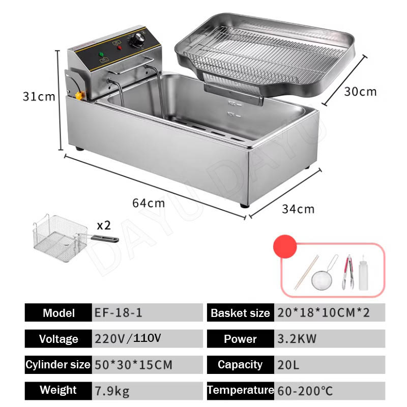 Fryer Commercial Electric Kitc - Electric Fryer Commercial 20L review and price