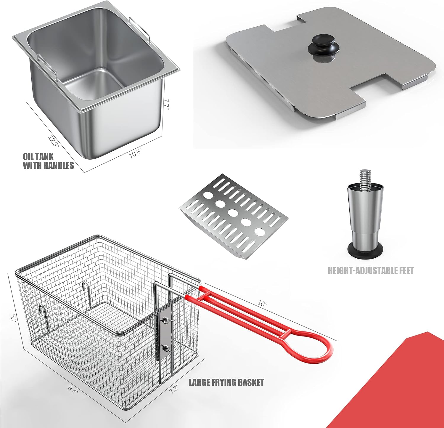 ^Deep fryers Commercial Deep F - Fryer Basket Commercial Stainless review and price