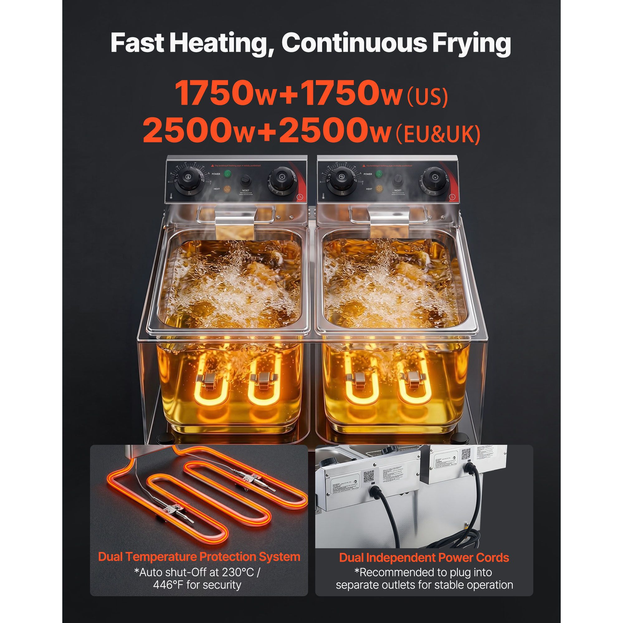 Commercial Electric Deep Fryer - Countertop Deep Fryer With Timer review and price